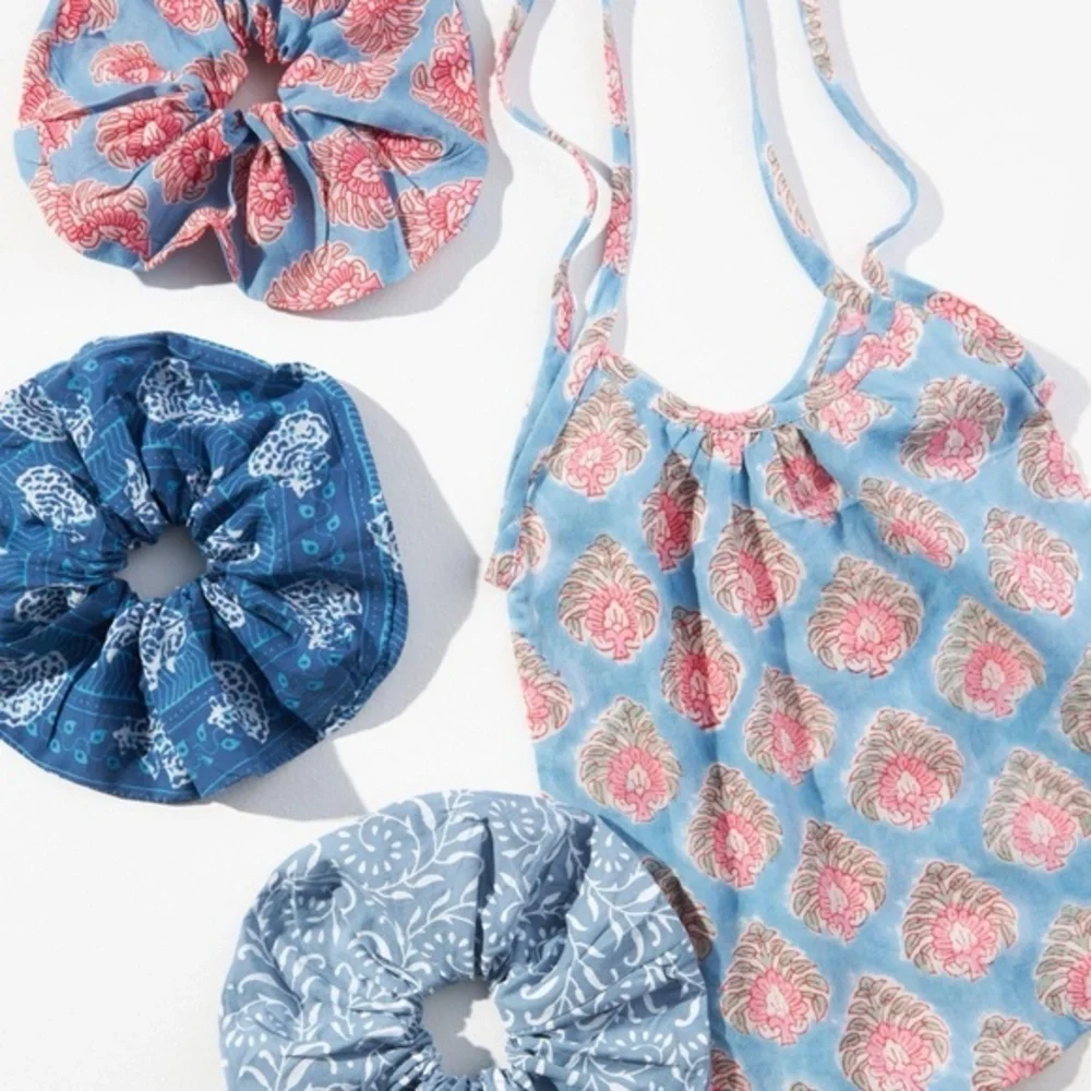 NWT Anthropologie Llani Scrunchie Set Of 3